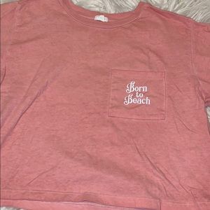 peach “born to beach” tshirt